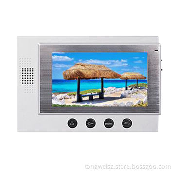 Wired color video door intercom, 7-inch Screen,CMOS Camera 700TVL,Export Directly from China FactoryNew